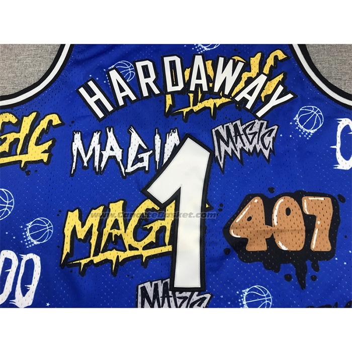 Maglia Orlando Magic Penny Hardaway #1 Slap Sticker Mitchell & Ness 1994-95 Blu